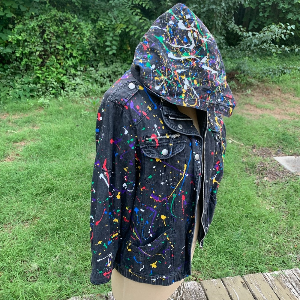 Hand Splatter-Painted Jacket! - Picture 10 of 16